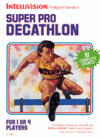 Super Pro Decathlon Intellivision US box art